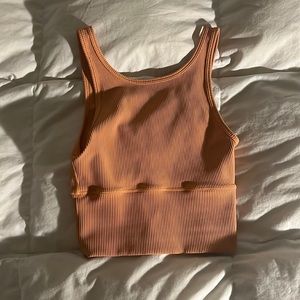 lululemon power pivot tank in orange